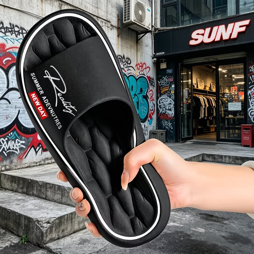 Unisex Massage Slides – Thick EVA Sole for All-Day Comfort
